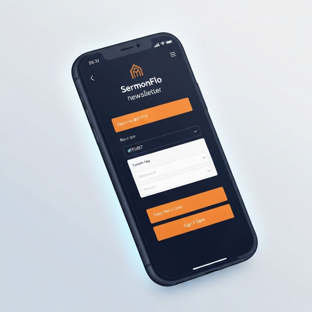 SermonFlo app newsletter signup